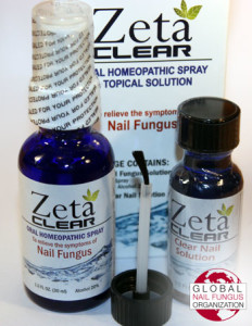 ZetaClear box, oral spray, and brush applicator. 