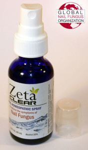 Zetaclear homeopathic spray bottle