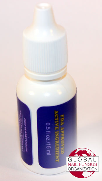 Side view of Omega Labs' Fungus Treatment Squeeze bottle,