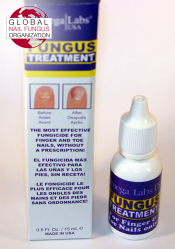 Omega Labs Fungus Treatment, box and topical squeeze bottle