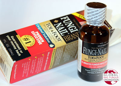Fungi Nail Brand packaging and sealed bottle containing topical formula. 